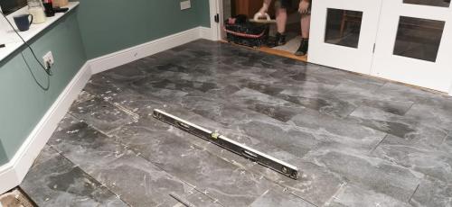 tiles laid