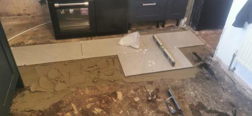 start of tiling